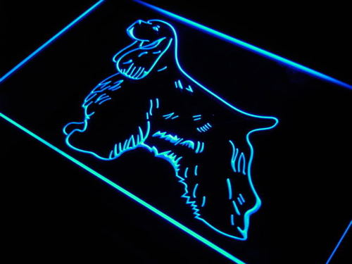 Buff Cocker Dog Pet Shop Logo Neon Light Sign